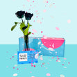Confetti-Exploding Eternity Rose Box - Black