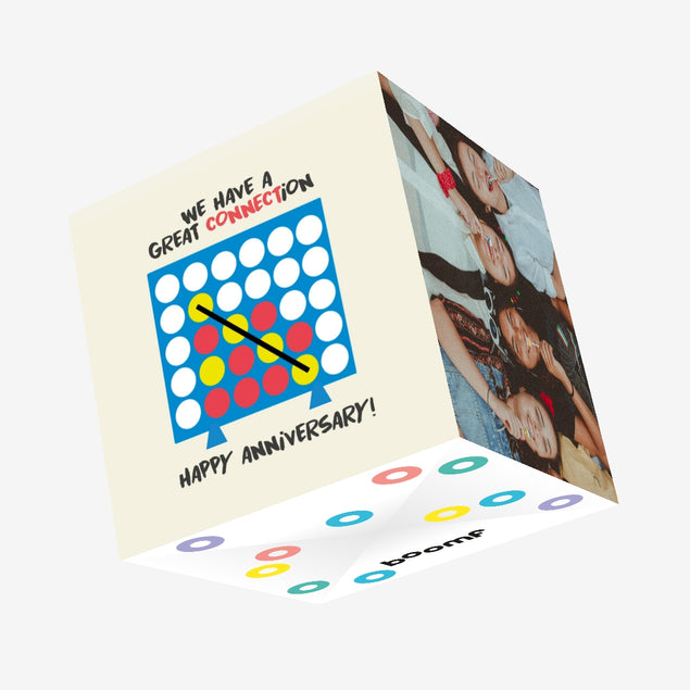 We Have A Great Connection - 4th Anniversary Confetti-exploding Greetings Card