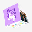 Horny For You Unicorn Purple Confetti-exploding Greetings Card