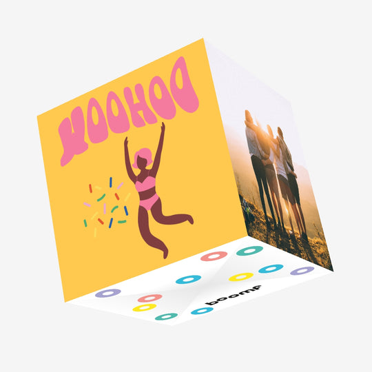 Woohoo Celebration Confetti-exploding Greetings Card