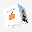 Cute Pumpkin Happy Halloween Confetti-exploding Greetings Card