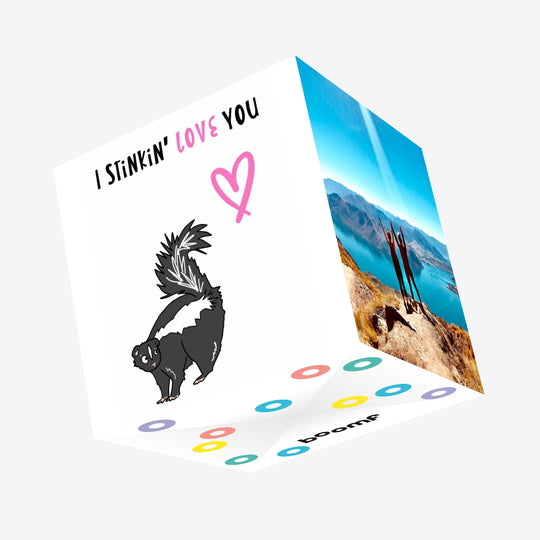 I Stinkin' Love You Skunk Confetti-exploding Greetings Card