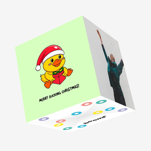Merry Ducking Christmas! Confetti-exploding Greetings Card