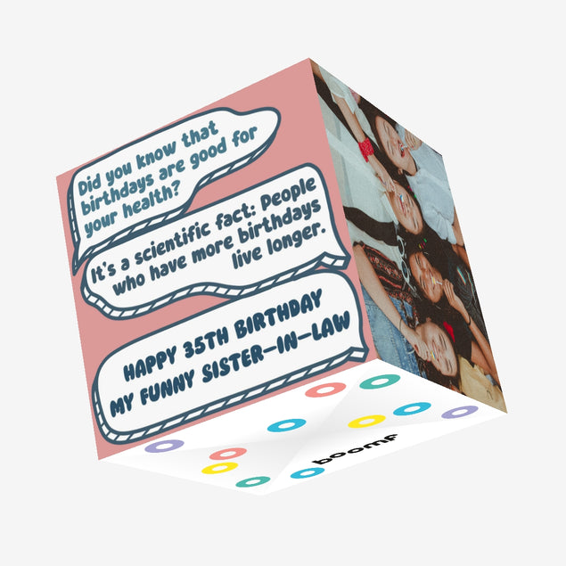 Funny Dialogues Happy 35th Birthday Sister-In-Law Confetti-exploding Greetings Card