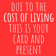 Funny Cost Of Living Christmas Confetti-exploding Greetings Card