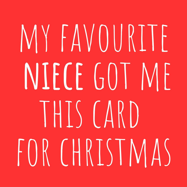 Funny Christmas From Favourite Niece Confetti-exploding Greetings Card
