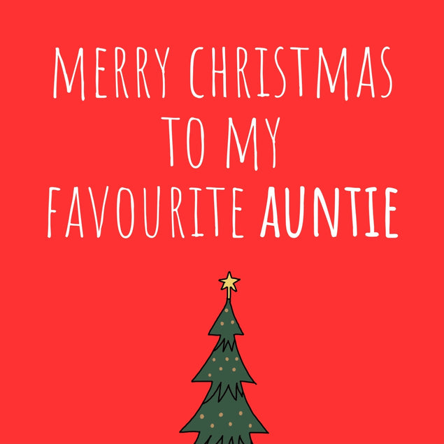 Merry Christmas To My Favourite Auntie Confetti-exploding Greetings Card