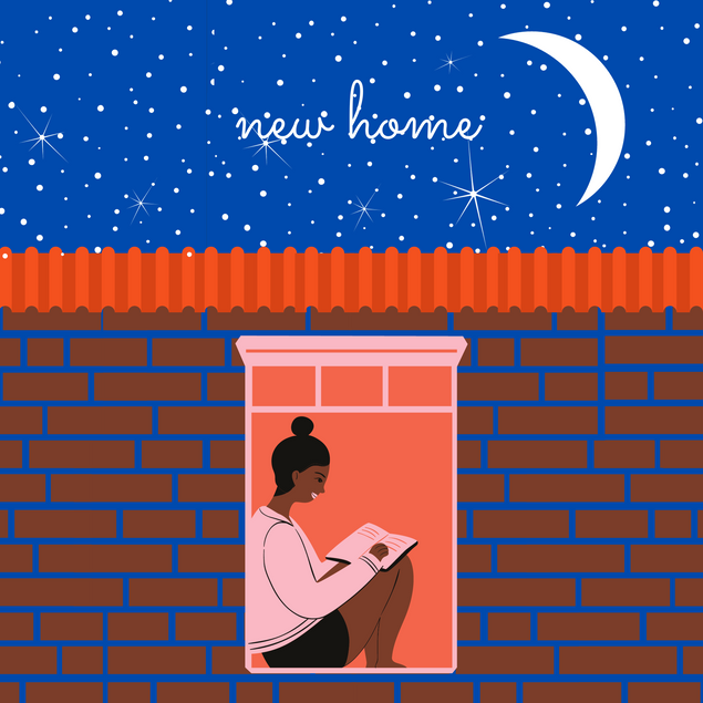 Night Sky New Home Confetti-exploding Greetings Card