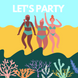 Let's Party Beach Card