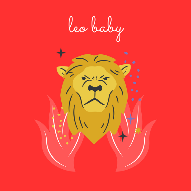 Leo Baby Zodiac Sign Birthday Confetti-exploding Greetings Card