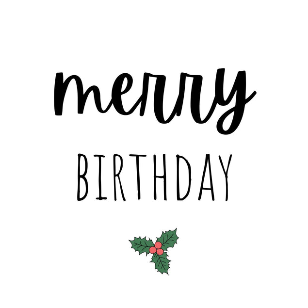 Mistletoe Merry Birthday Confetti-exploding Greetings Card