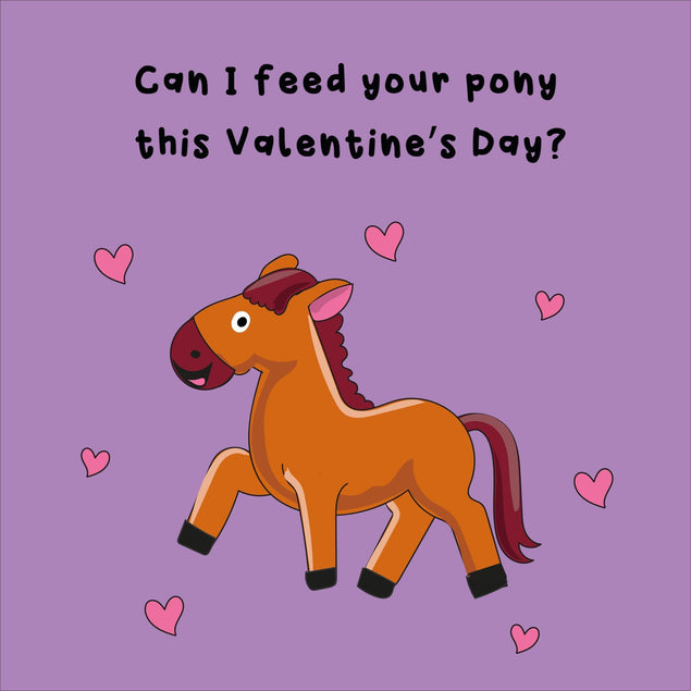 Can I Feed Your Pony Valentine's Day Confetti-exploding Greetings Card