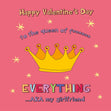 Queen Of Everything Girlfriend Valentine's Day Confetti-exploding Greetings Card
