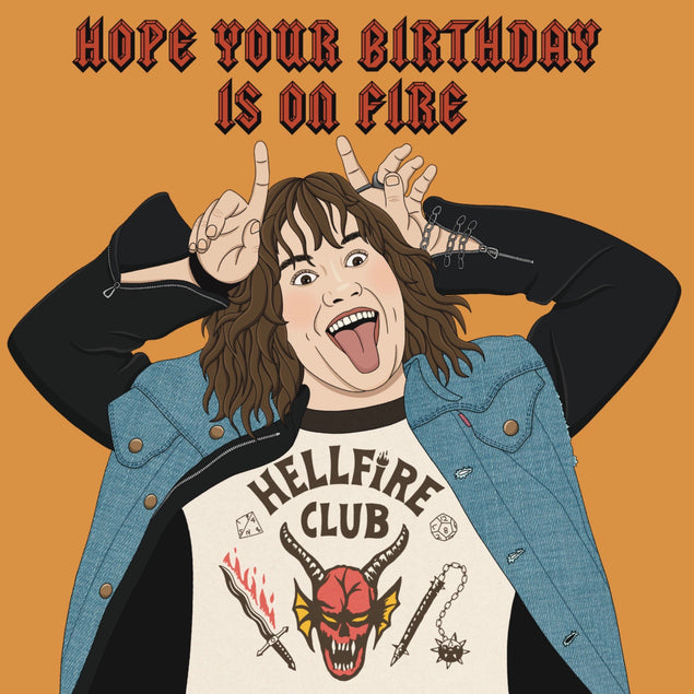 Eddie Munson Stranger Things Hellfire Birthday Confetti-exploding Greetings Card