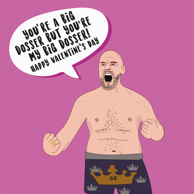 Tyson Fury My Dosser Valentine's Day Confetti-exploding Greetings Card