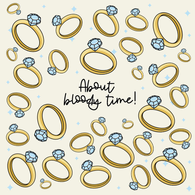 About Bloody Time Engagement Confetti-exploding Greetings Card