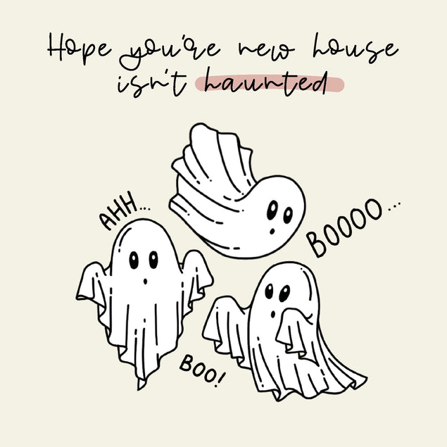 Ghosts New Home Confetti-exploding Greetings Card
