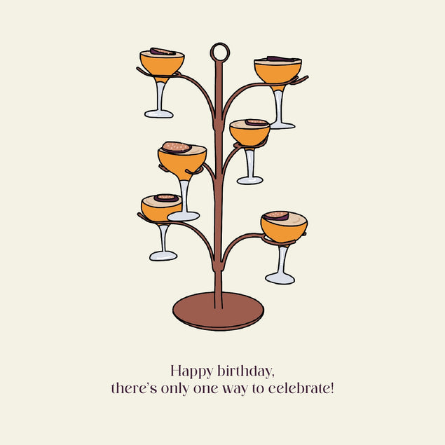 Pornstar Martini Tree Birthday Confetti-exploding Greetings Card