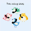 Four Calling Birds Christmas Confetti-exploding Greetings Card