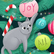 Joy To All Cute Cat Christmas Confetti-exploding Greetings Card