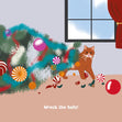 Wreck The Hall Ginger Cat Christmas Confetti-exploding Greetings Card