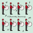 12 Drummers Drumming 12 Days Of Christmas Confetti-exploding Greetings Card