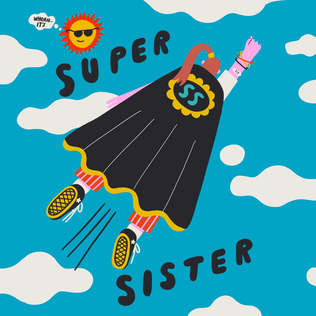 Super Sister Birthday Confetti-exploding Greetings Card