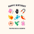Such A Scorpio Birthday Confetti-exploding Greetings Card