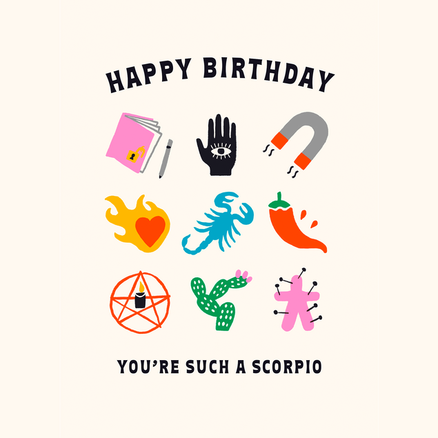 Such A Scorpio Birthday Confetti-exploding Greetings Card
