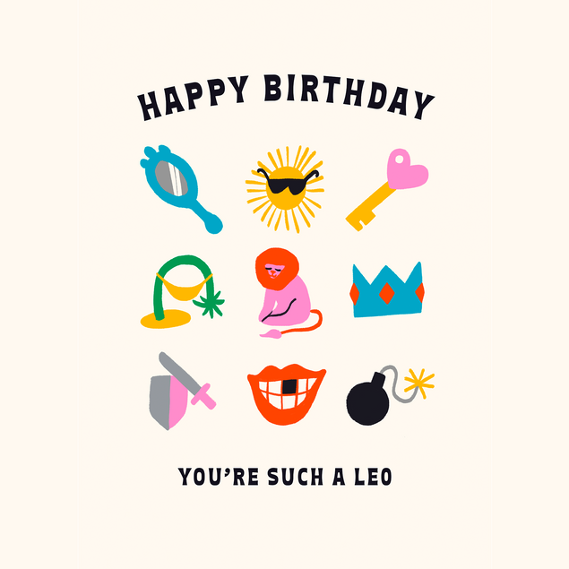 Such A Leo Birthday Confetti-exploding Greetings Card
