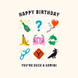 Such A Gemini Birthday Confetti-exploding Greetings Card