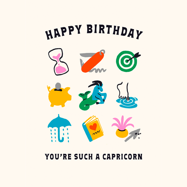 Such A Capricorn Birthday Confetti-exploding Greetings Card