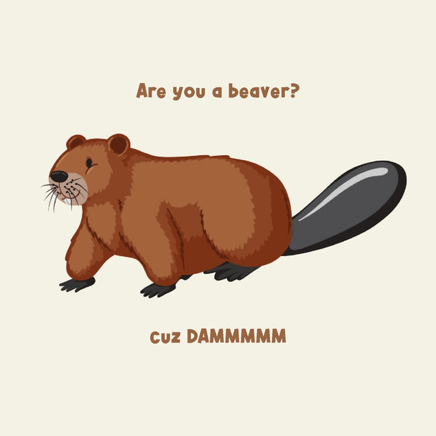 Are You A Beaver Cuz Dam Funny Confetti-exploding Greetings Card