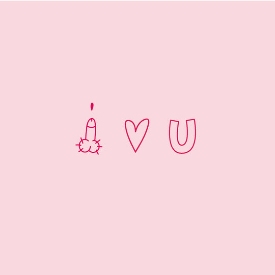 I Love You Naughty Pink Card