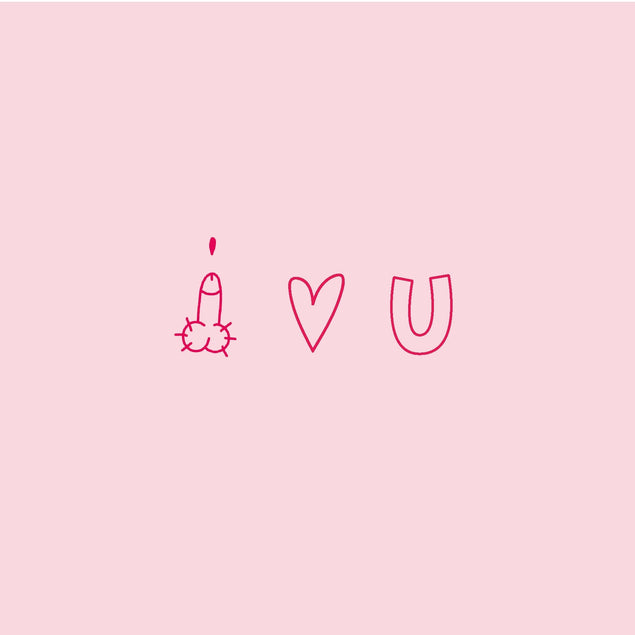 I Love You Naughty Pink Confetti-exploding Greetings Card