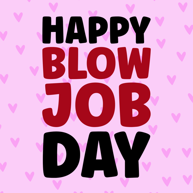 Happy Blow Job Day Confetti-exploding Greetings Card
