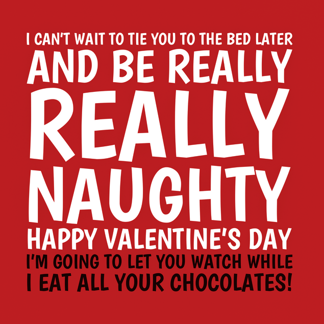 Really Naughty Funny Valentine's Day Confetti-exploding Greetings Card