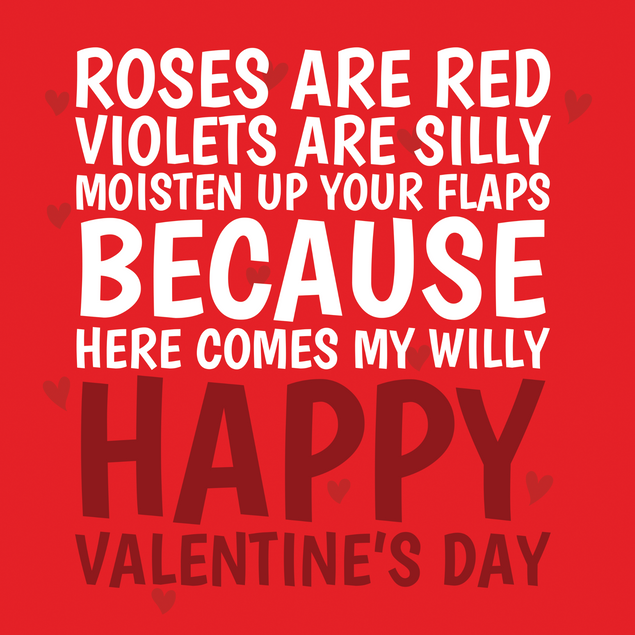 Naughty Poem Funny Valentine's Day Card