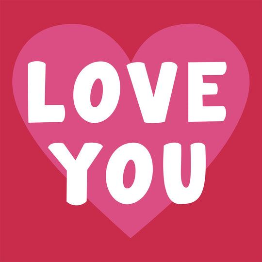 Love You Pink Heart Card