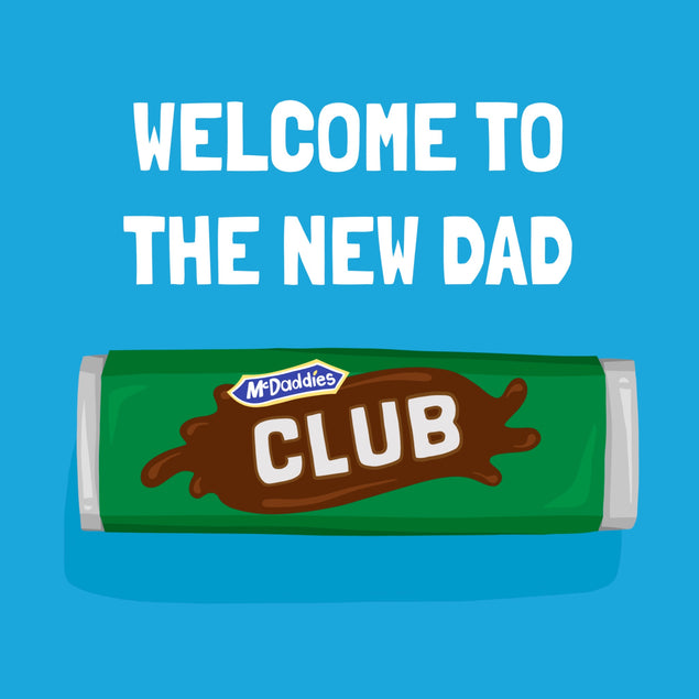 Welcome To The McDaddies Club New Dad Card