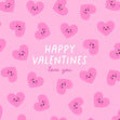 Happy Valentine's Day Cute Hearts Design Confetti-exploding Greetings Card