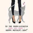 To The Purr-sistently Cool Cat Mom Mother's Day Confetti-exploding Greetings Card