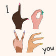 I L.O.V.E. You Hands Card