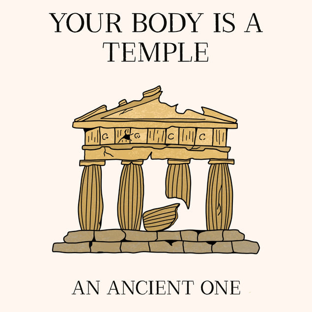 You Body Is A Temple. An Ancient One Rude Card