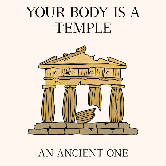 You Body Is A Temple. An Ancient One Rude Card