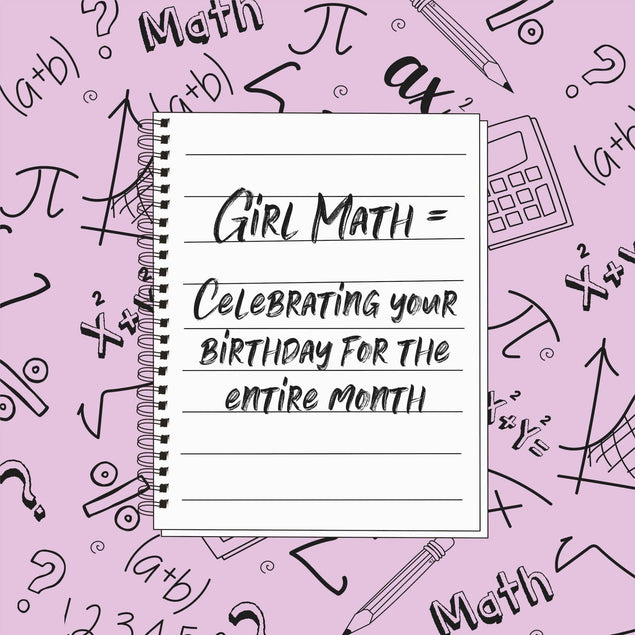 Girl Math Birthday Confetti-exploding Greetings Card