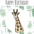 Giraffe Happy Birthday Confetti-exploding Greetings Card