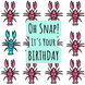 Oh Snap! Lobster Pattern Birthday Card