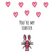 You're My Lobster Pink Hearts Card