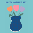 Happy Mother's Day Tulips In A Vase Card